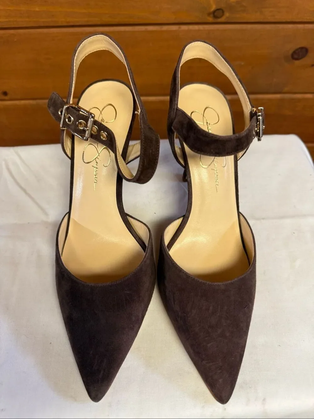 Jessica Simpson Miliny slingback pumps Brown Suede Sz 8 NWOB